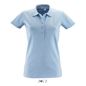 Polo personnalisé coton élasthanne femme | Phoenix Women Ciel