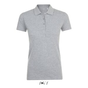 Polo personnalisé coton élasthanne femme | Phoenix Women Gris chiné