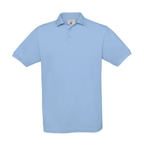 Polo publicitaire homme manches courtes | Safran Piqué Polo Sky Blue