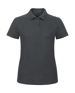 Polo femme personnalisé | ID.001 women Piqué Polo Anthracite