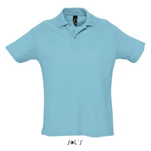 Polo publicitaire homme | Summer II Bleu atoll