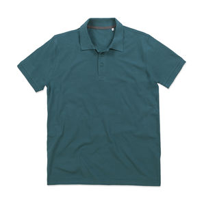 Polo publicitaire homme manches courtes | Harper Polo Pacific Blue