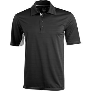 Polo personnalisé cool fit manches courtes pour hommes Prescott Noir