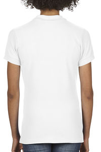 Polo femme softstyle double piqué personnalisé | Estevan White