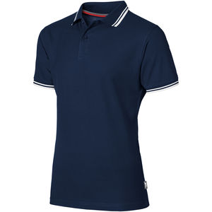 Polo personnalisé manches courtes avec détail rayure pour hommes Deuce Marine