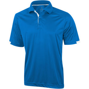 Polo personnalisé cool fit manches courtes pour hommes Kiso Bleu