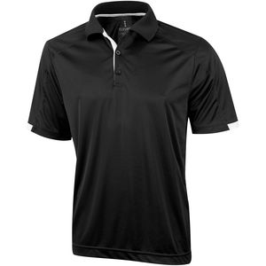 Polo personnalisé cool fit manches courtes pour hommes Kiso Noir