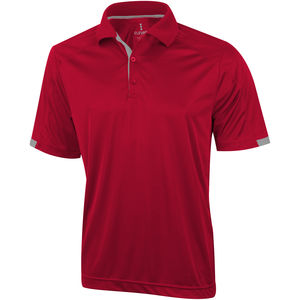 Polo personnalisé cool fit manches courtes pour hommes Kiso Rouge
