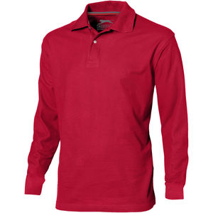 Polo personnalisé manches longues pour hommes Point Rouge