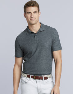 Polo homme softstyle double piqué publicitaire | Saskatoon Dark Heather 3