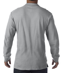 Polo homme manches longues premium personnalisé | Nanaimo Sport Grey