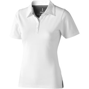 Polo personnalisé stretch manches courtes pour femmes Makham Blanc