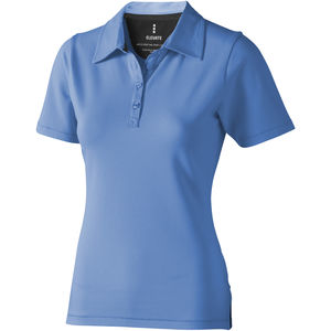 Polo personnalisé stretch manches courtes pour femmes Makham Bleu clair