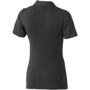 Polo personnalisé stretch manches courtes pour femmes Makham Noir 4