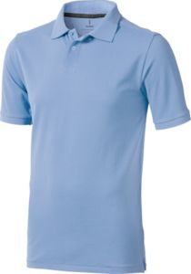 Polo personnalisé manches courtes pour hommes Calgary Bleu clair