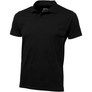 Polo personnalisé en jersey manches courtes pour hommes Let Noir
