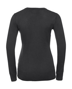 Pullover femme col v publicitaire | Urdaneta Black