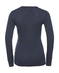 Pullover femme col v publicitaire | Urdaneta French Navy