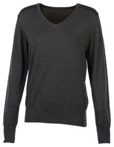 Pull Publicitaire - Ladies V Neck Dark Grey