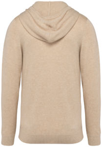 Pull col rond coton et lyocell homme publicitaire Beige Sand Heather