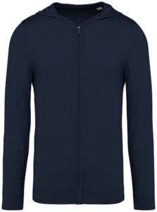 Pull col rond coton et lyocell homme publicitaire Navy Blue