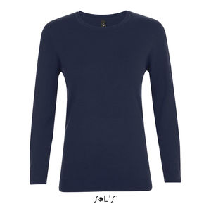 Pull personnalisé col rond femme | Ginger Women French marine