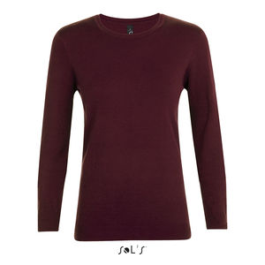 Pull personnalisé col rond femme | Ginger Women Oxblood