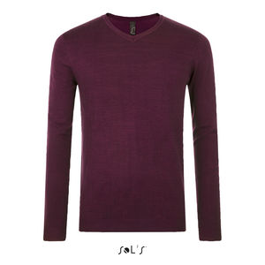 Pull personnalisé col v homme | Glory Men Oxblood