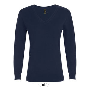 Pull personnalisé col v femme | Glory Women French marine