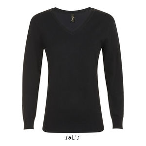 Pull personnalisé col v femme | Glory Women Noir