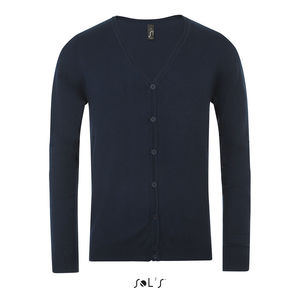 Cardigan publicitaire homme col v | Griffith French marine