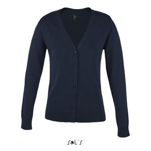 Gilet personnalisé femme boutonné col v | Golden Women Marine