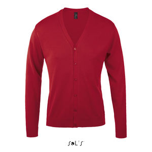 Gilet personnalisé homme boutonné col v | Golden Men Rouge