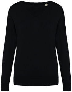 Pull en laine responsable femme publicitaire Black