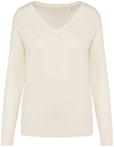 Pull en laine responsable femme publicitaire Ivory