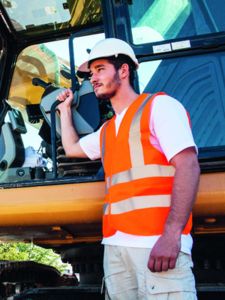 Pull publicitaire | Gilet de sécurité multi-poches Orange