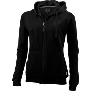 Sweater publicitaire capuche full zip femme Open Noir