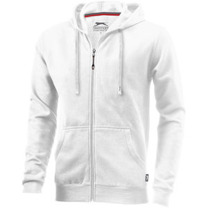 Sweater personnalisé capuche full zip Open Blanc
