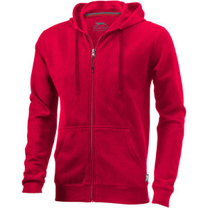 Sweater personnalisé capuche full zip Open Rouge