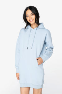 Robe sweat-shirt personnalisé bio à capuche femme