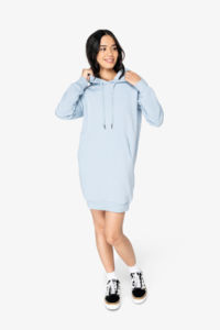 Robe sweat-shirt personnalisé bio à capuche femme 1