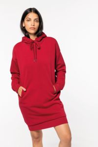 Robe sweat-shirt personnalisé bio à capuche femme 8