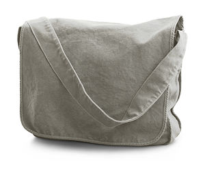 Sac à bandoulière publicitaire unisexe | Canvas Messenger Neutral Grey