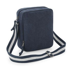 Sac à bandoulière publicitaire unisexe | Canvas Mini Vintage Oxford Navy