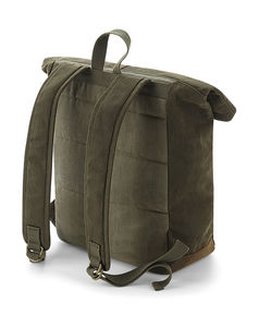 Sac à dos personnalisé unisexe | Waxed Canvas Olive Green