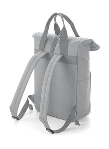 Sac à dos publicitaire | Twin Handle Roll-Top Backpack Light Grey
