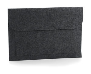 Sac pour ordinateur portable publicitaire | Felt Laptop Charcoal Melange