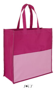 Sac personnalisé shopping tricolore polyester 600d | Burton Fuchsia