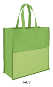 Sac personnalisé shopping tricolore polyester 600d | Burton Lime