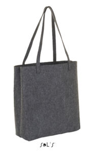 Sac publicitaire shopping maxi format feutrine | Lincoln Anthracite chiné